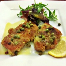 Chicken Scaloppine with Wine Sauce and Capers